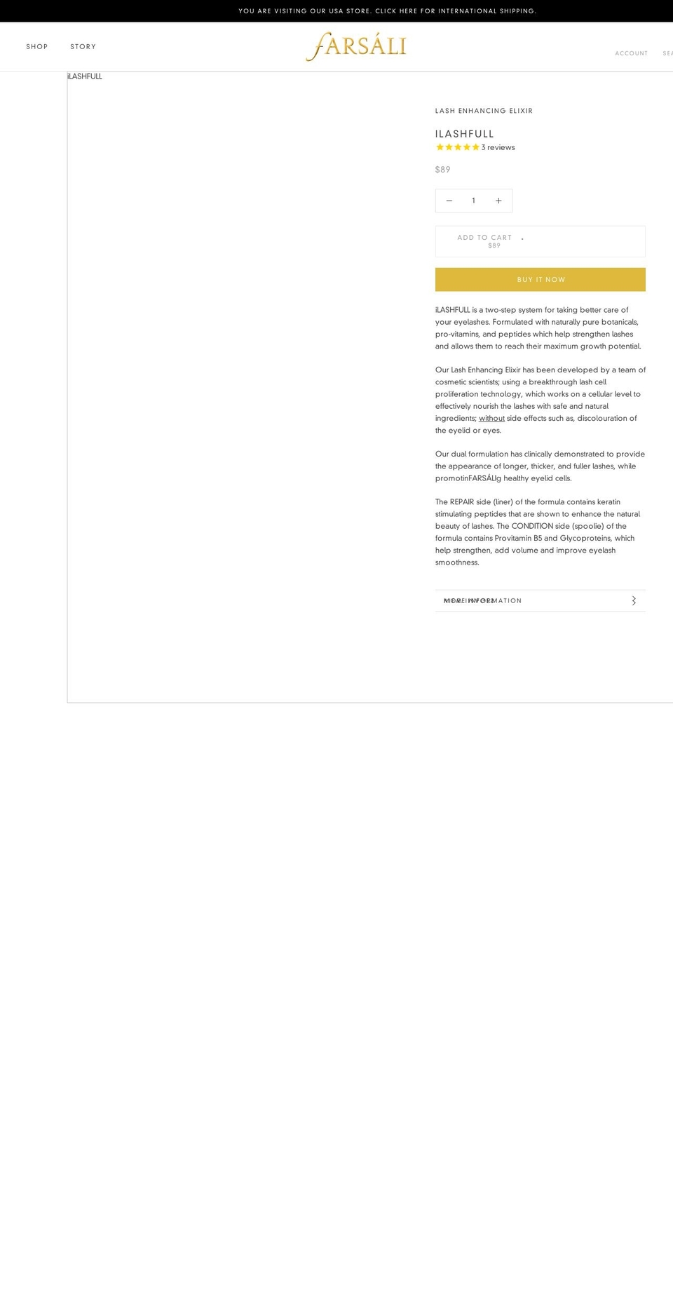 eyelashfull.com — Shopify storefront screenshot