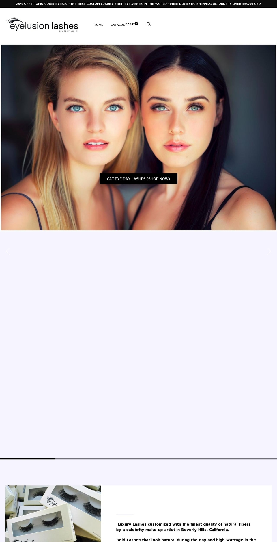 eyelusionlashes.com — Shopify storefront screenshot