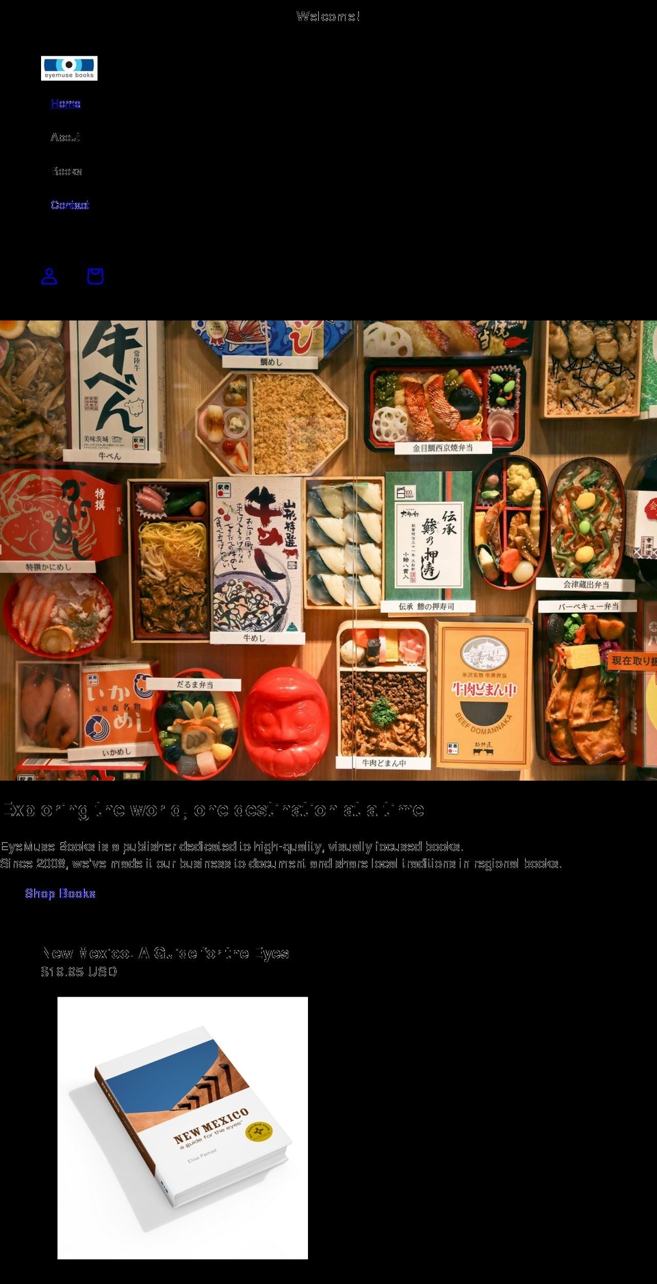 eyemusebooks.com shopify website screenshot