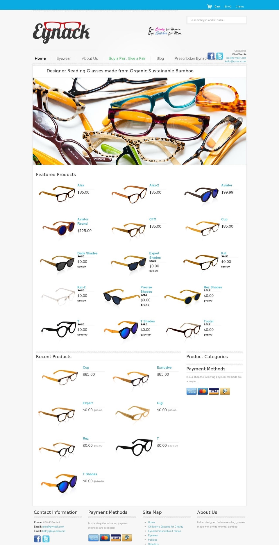 eyenack.com shopify website screenshot