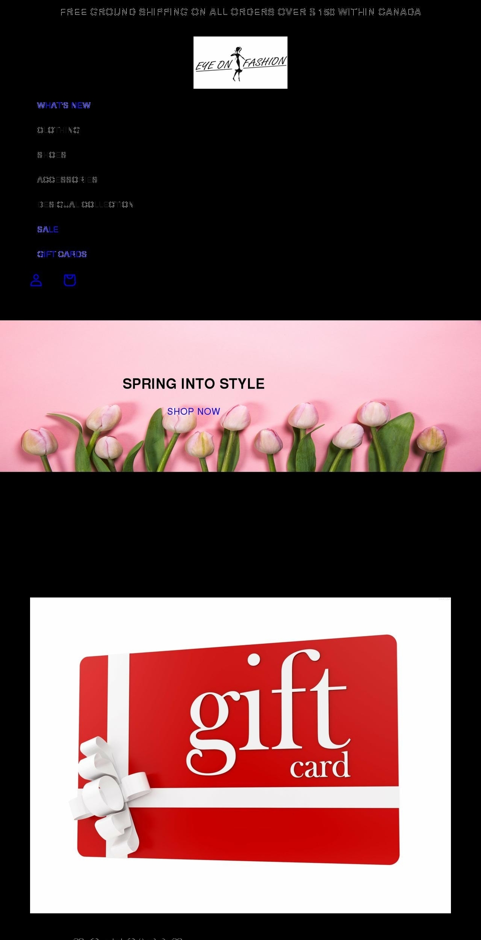eyeonfashion.ca shopify website screenshot
