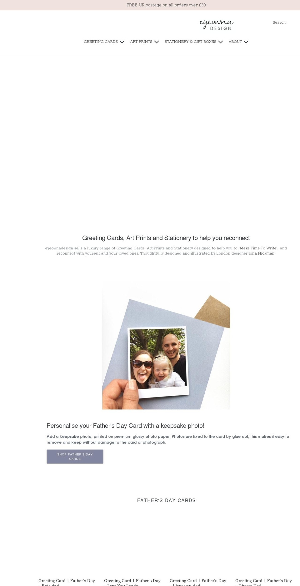 eyeownadesign.com shopify website screenshot