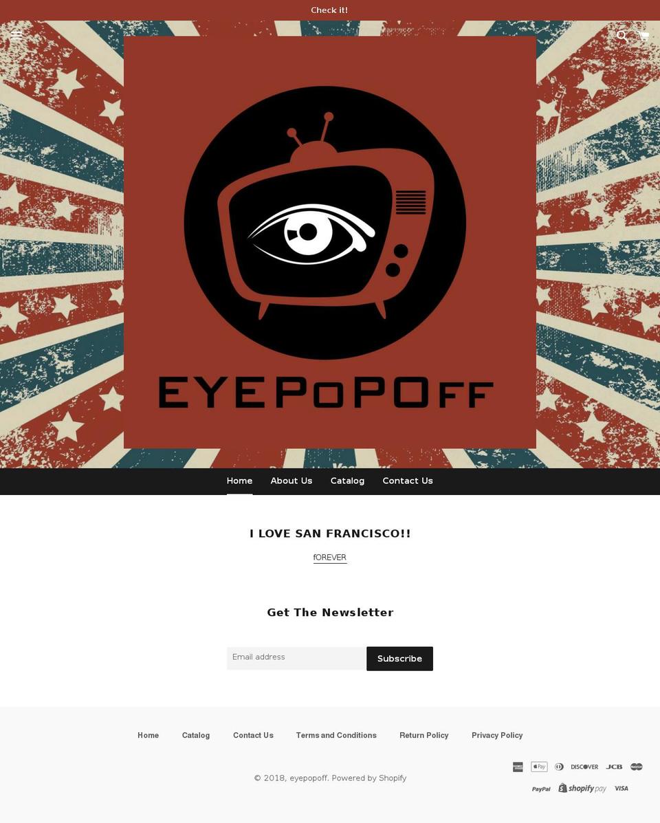 eyepopoff.com — Shopify storefront screenshot