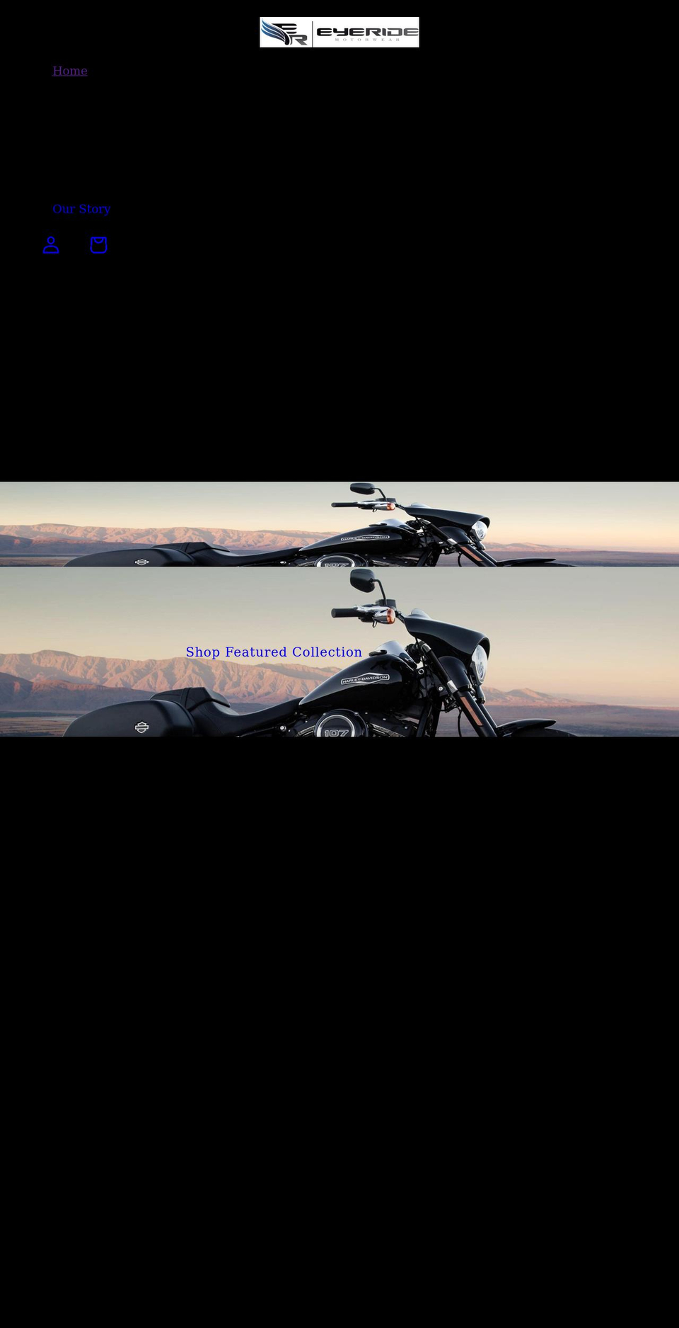 eyeride.com shopify website screenshot