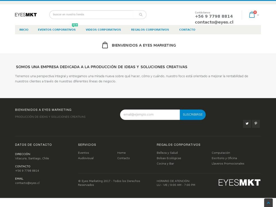 eyes.cl shopify website screenshot