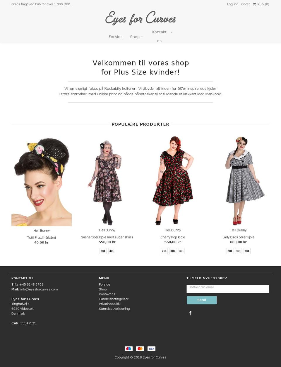 eyesforcurves.com — Shopify storefront screenshot