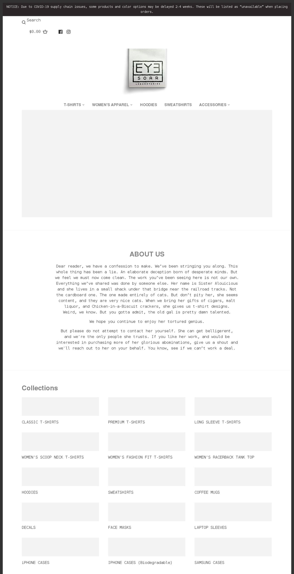 eyesoarlabs.com shopify website screenshot