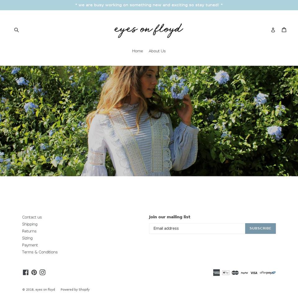 eyesonfloyd.com shopify website screenshot