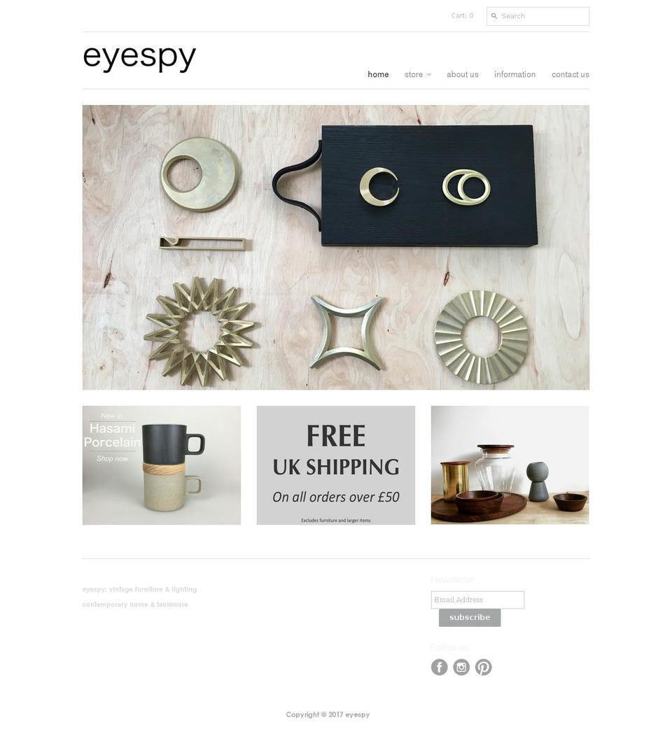 eyespystore.co.uk shopify website screenshot