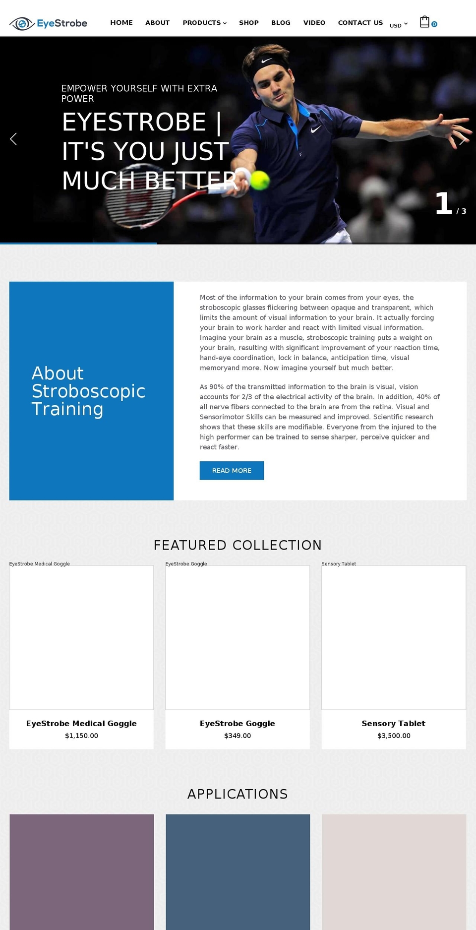 eyestrobe.com — Shopify storefront screenshot