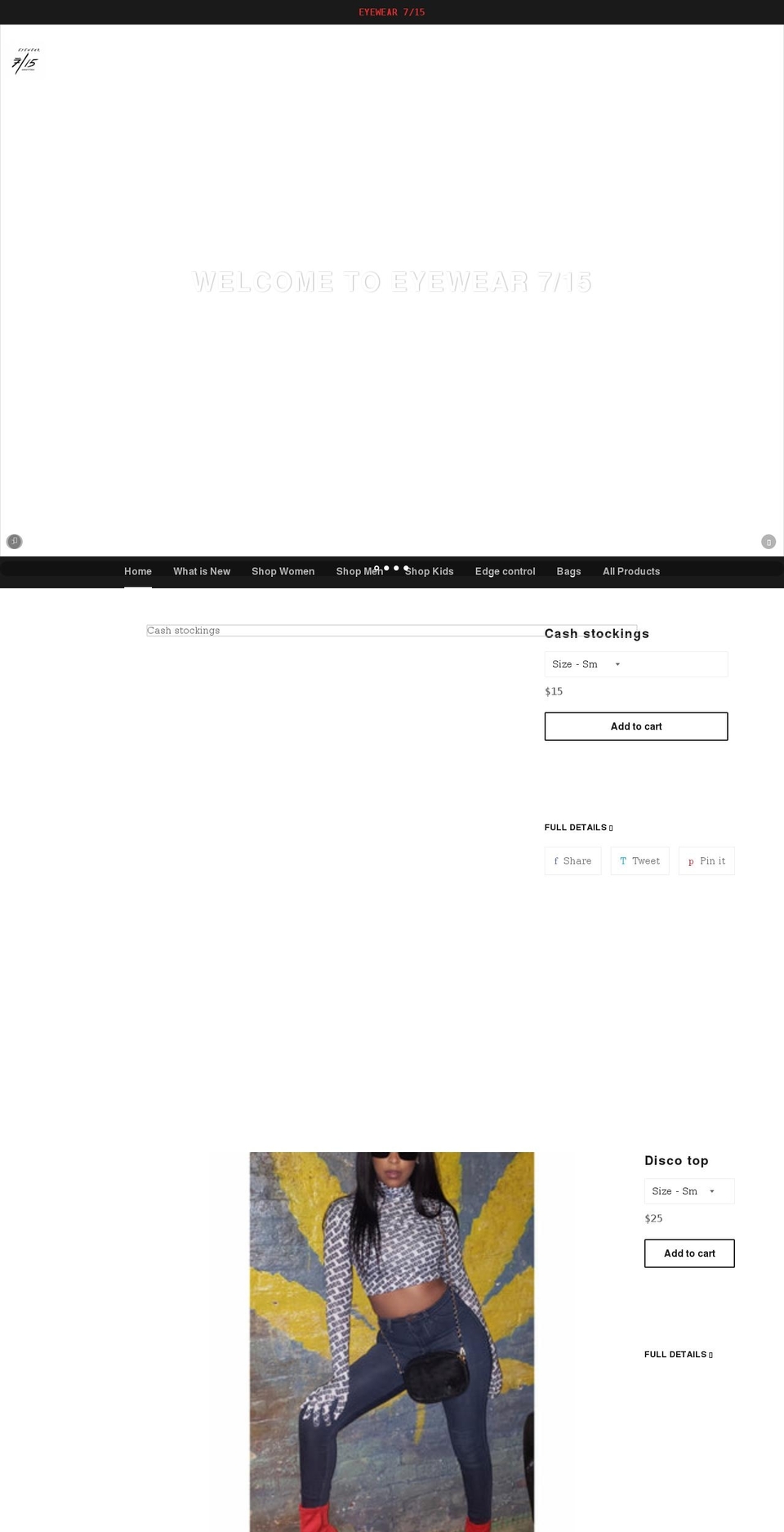 eyewear715.com shopify website screenshot
