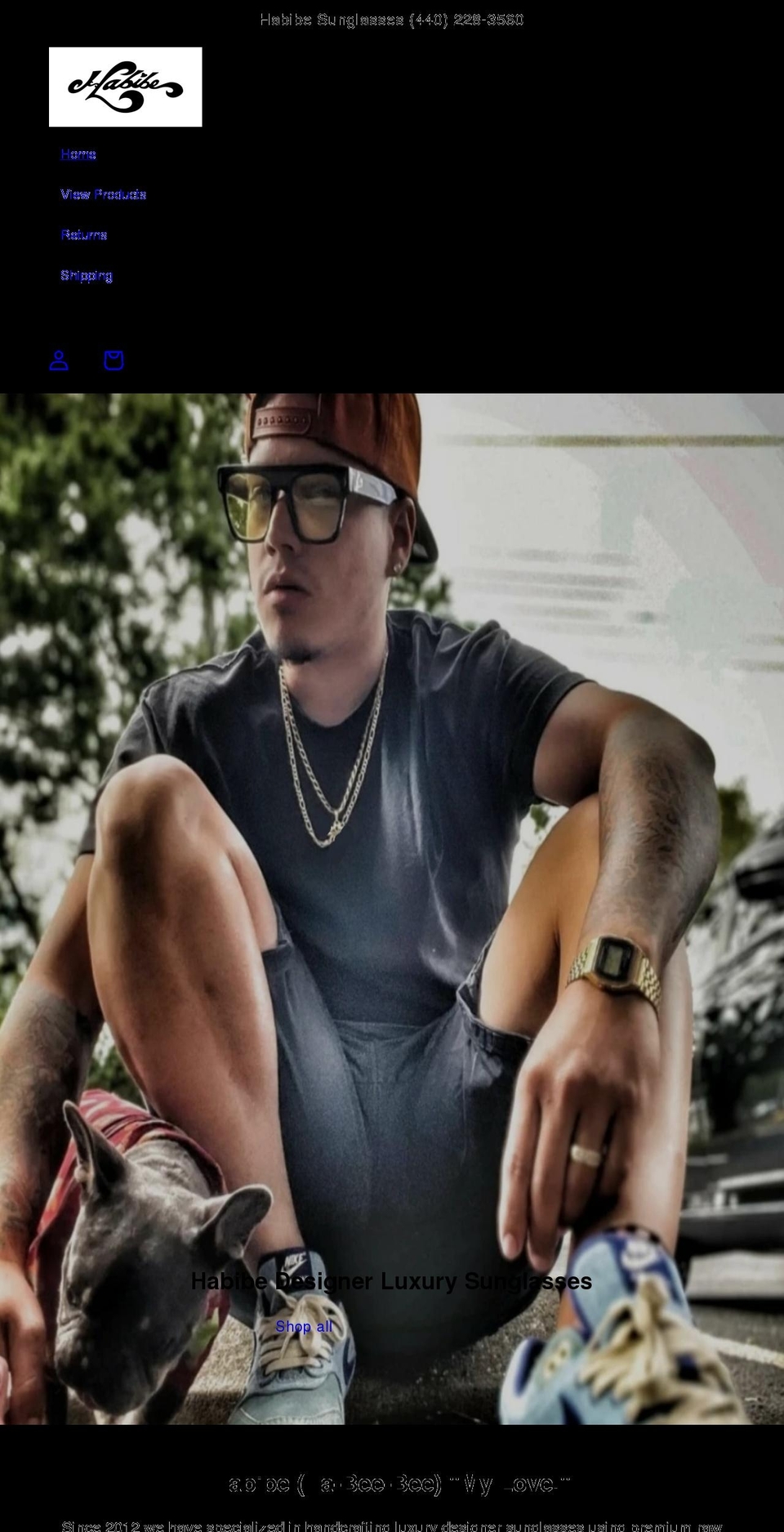 eyewearhabibe.com shopify website screenshot