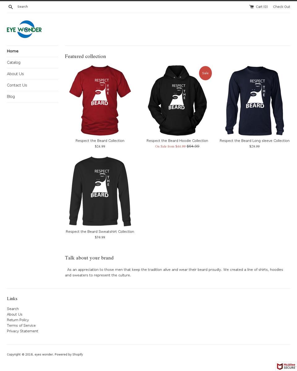 eyewondersales.com — Shopify storefront screenshot