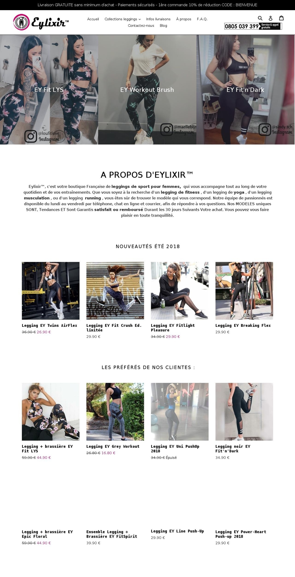 eylixir.com — Shopify storefront screenshot