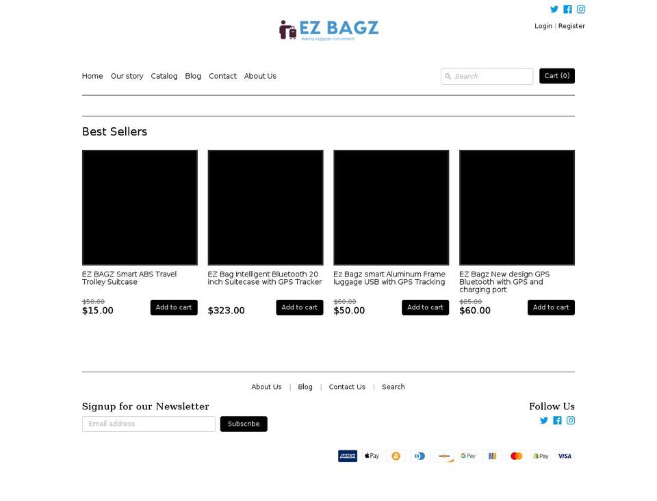 Copy of Expression Shopify theme site example ez-bagz.com