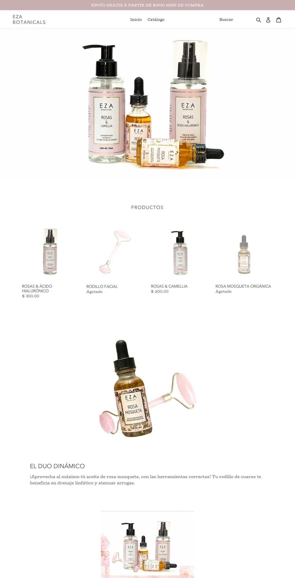 ezabotanicals.com — Shopify storefront screenshot