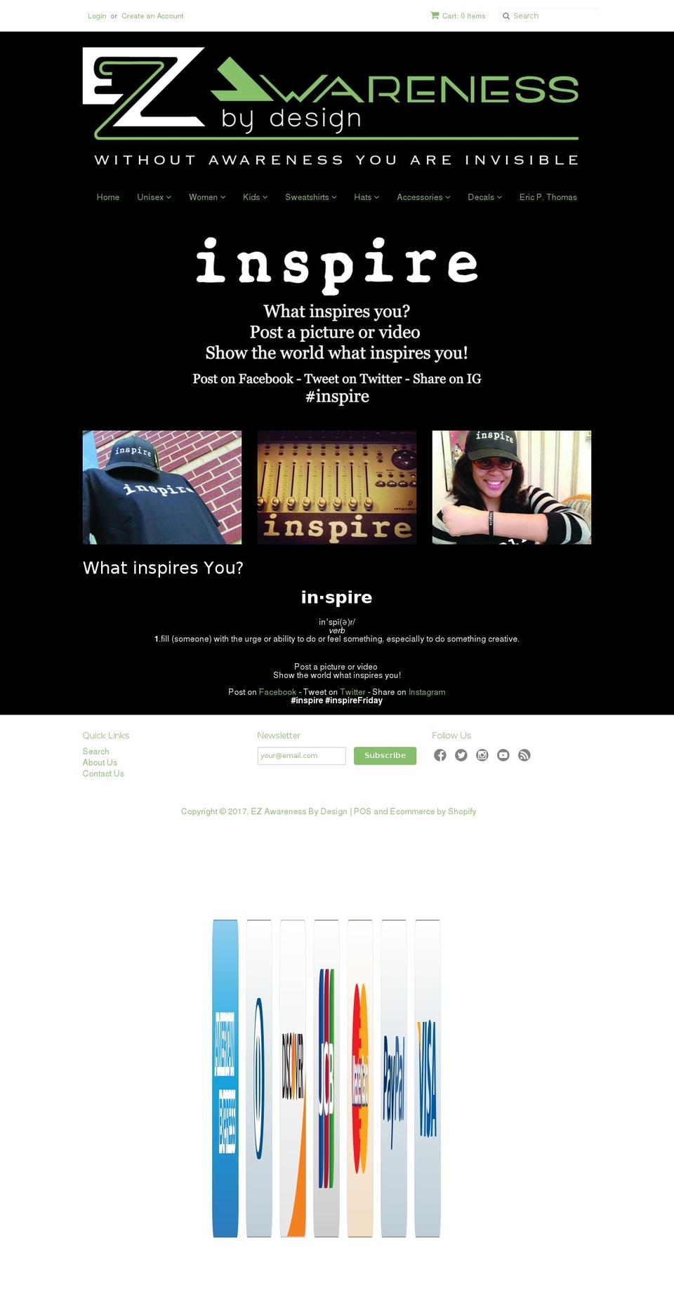 ezawareness.com shopify website screenshot