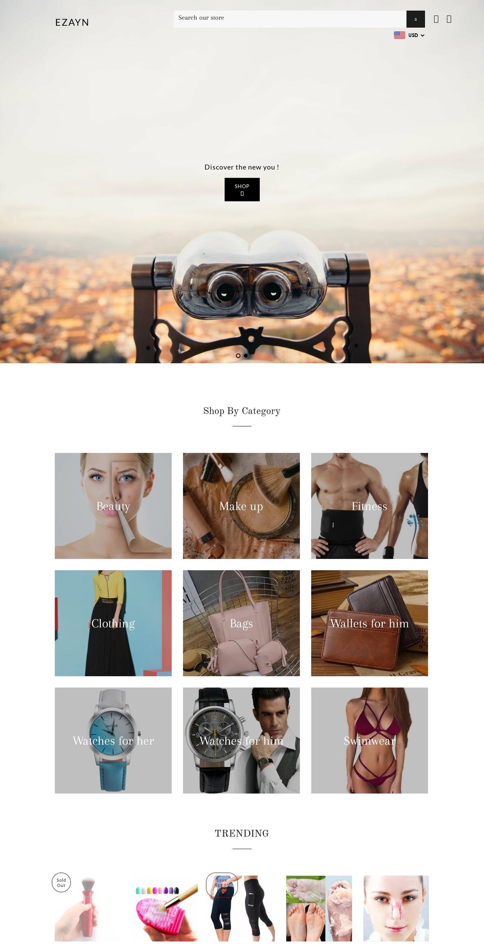 ezayn.com shopify website screenshot