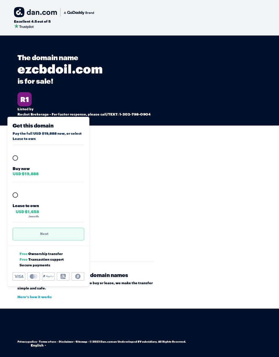 ezcbdoil.com — Shopify storefront screenshot