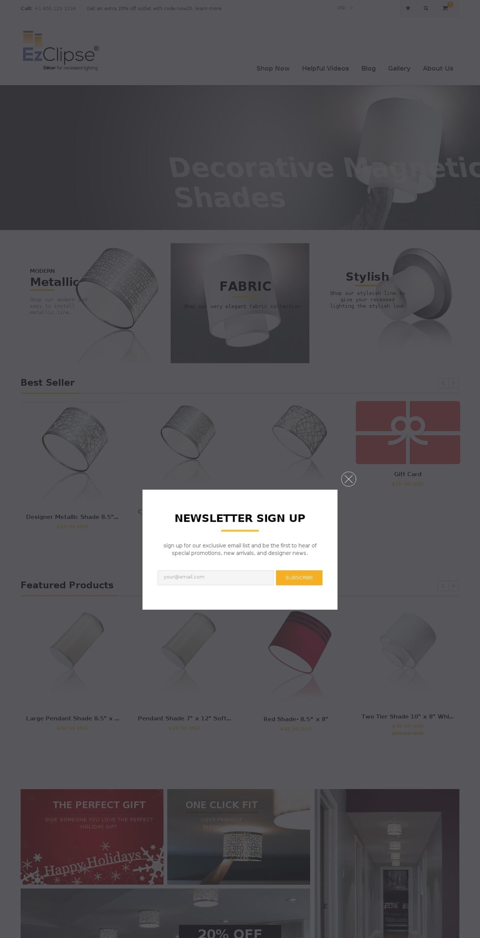 ezclipsedecor.com — Shopify storefront screenshot