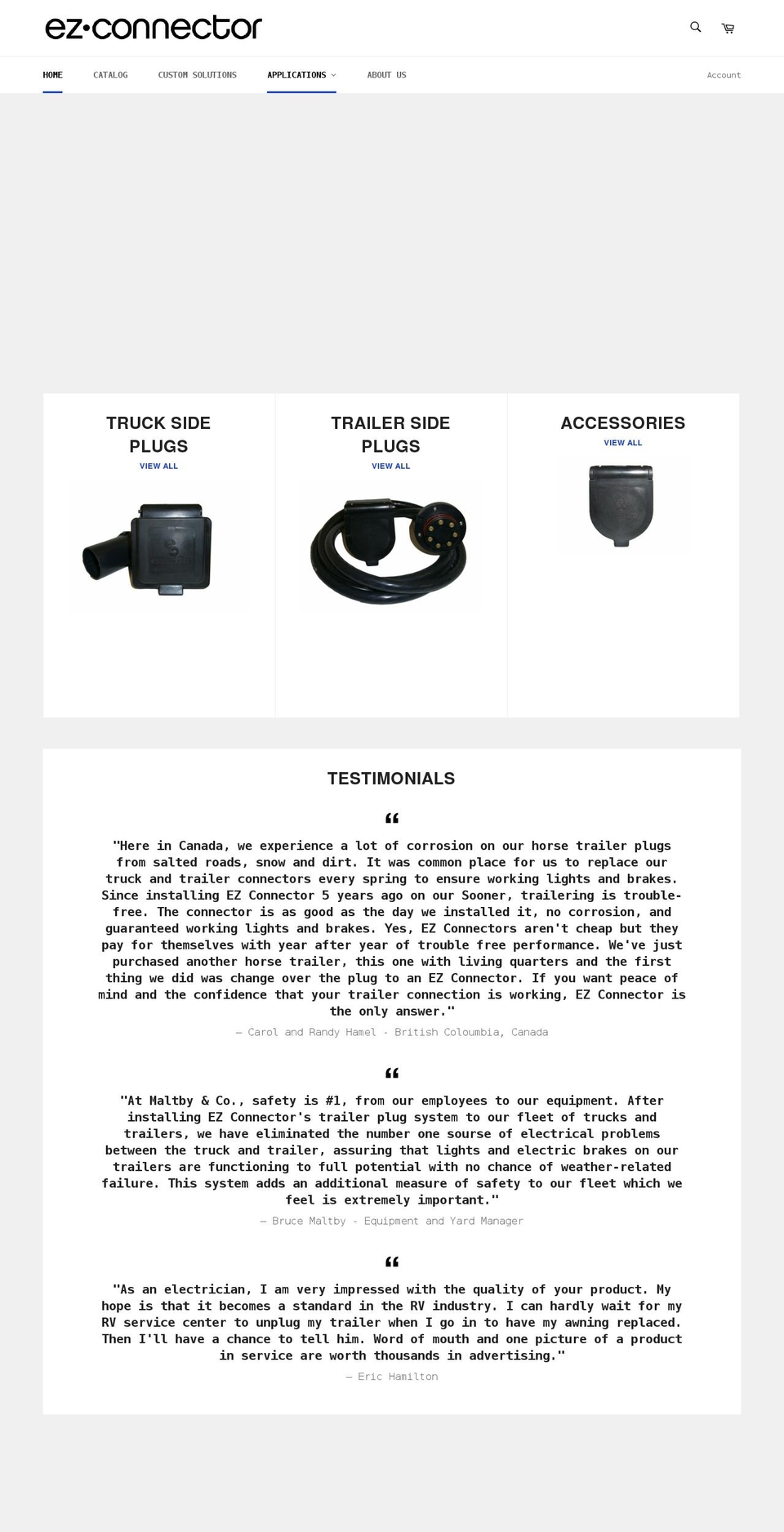 ezconnector.com shopify website screenshot