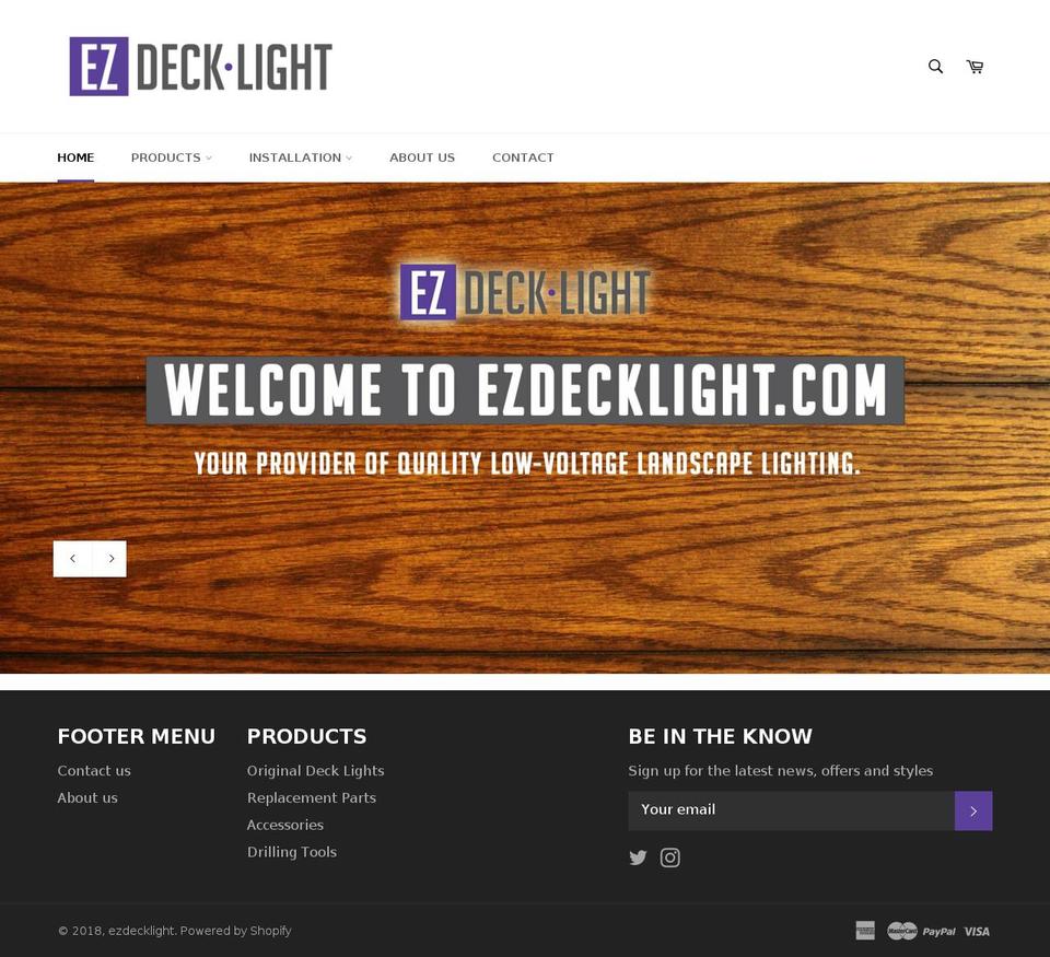 ezdecklight.com — Shopify storefront screenshot