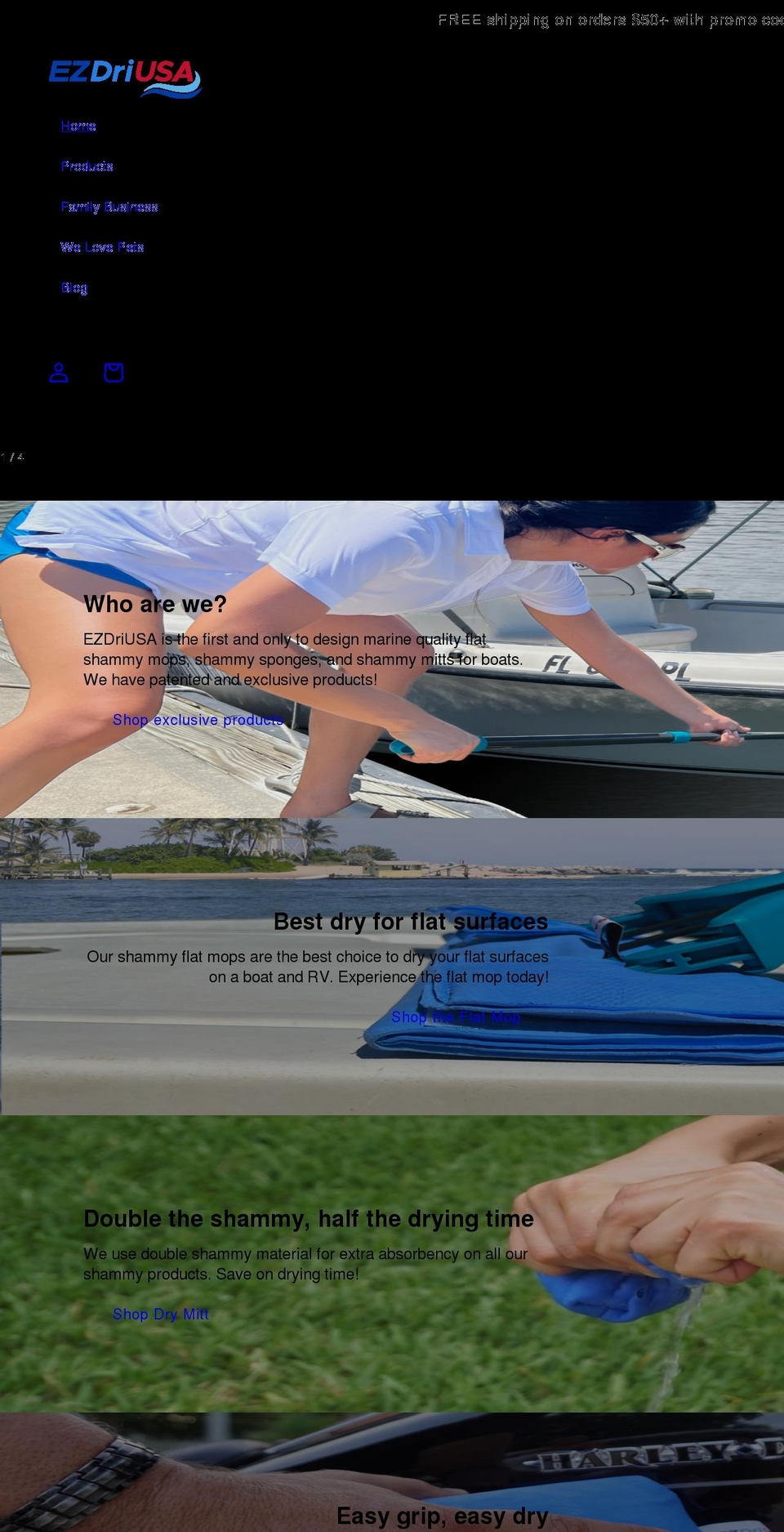 ezdriusa.com shopify website screenshot