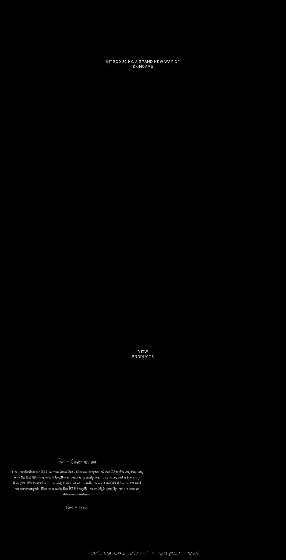 eze-cosmetics.com shopify website screenshot