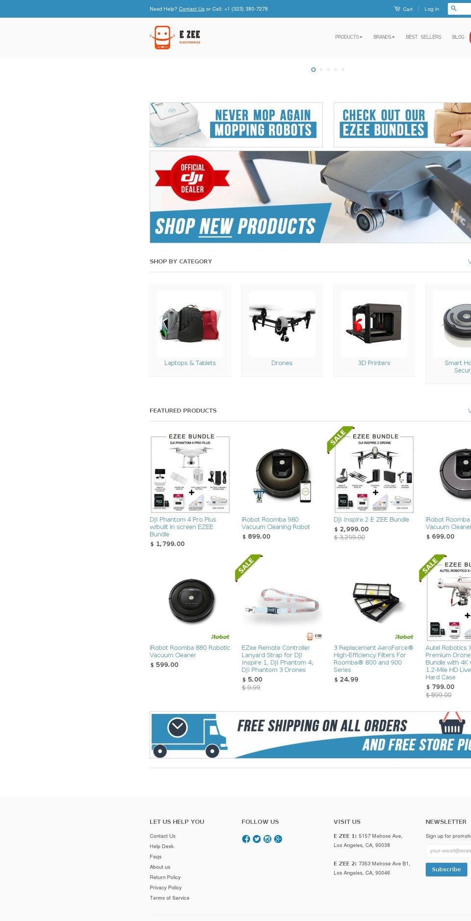ezee.com shopify website screenshot