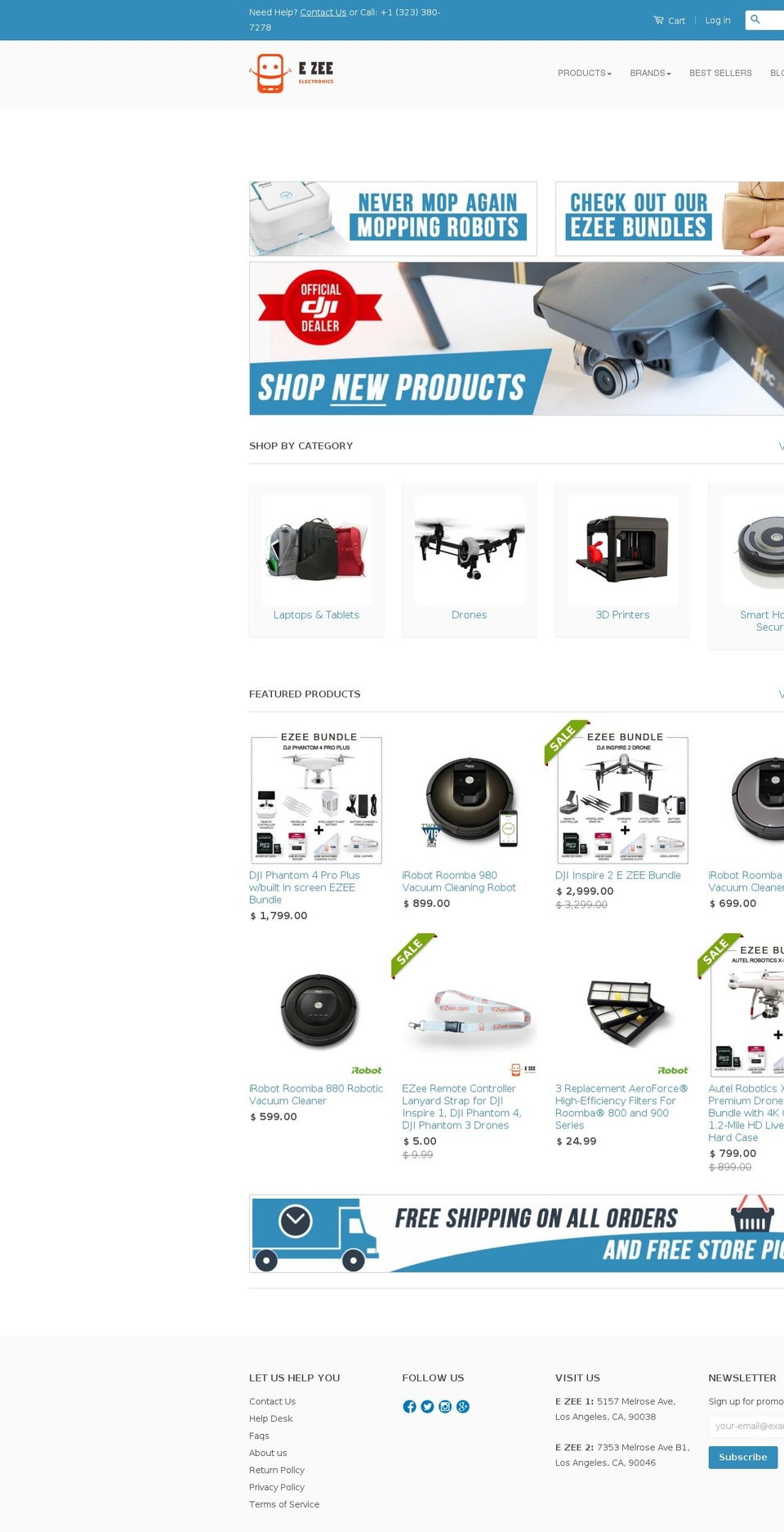 ezeeelectronics.com shopify website screenshot