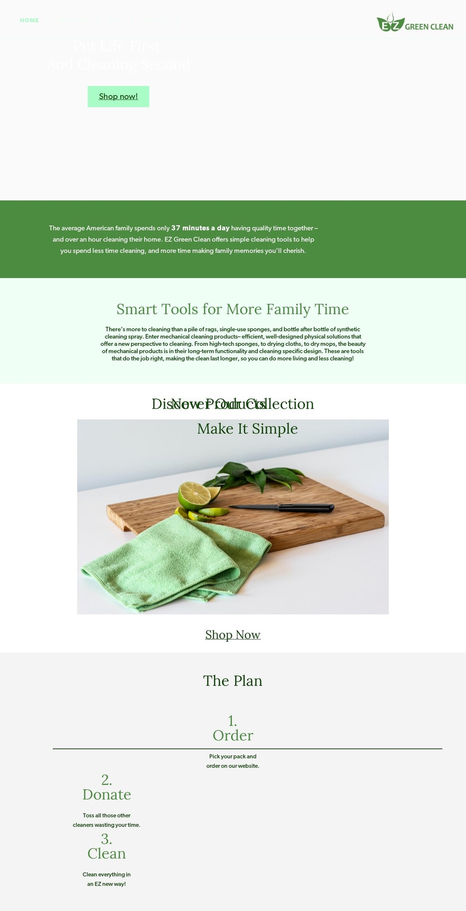 ezgreenclean.com shopify website screenshot