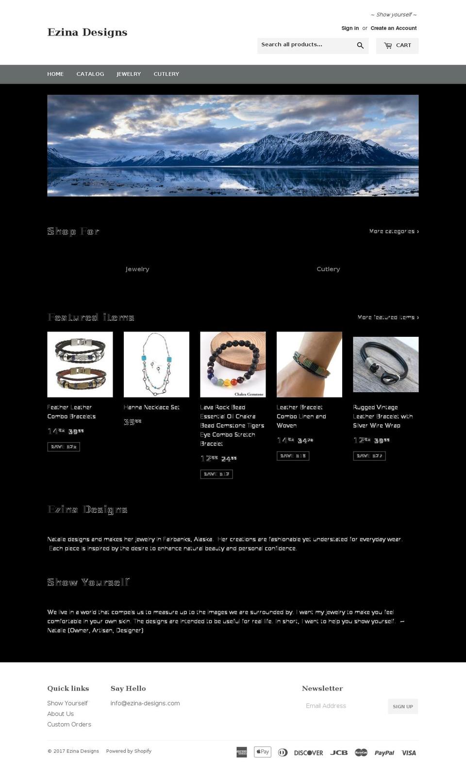 ezinadesigns.com shopify website screenshot