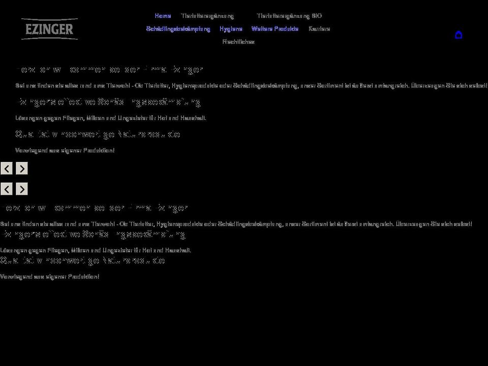 ezinger.eu shopify website screenshot
