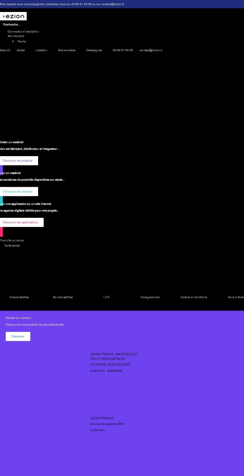 ezion-france.com shopify website screenshot