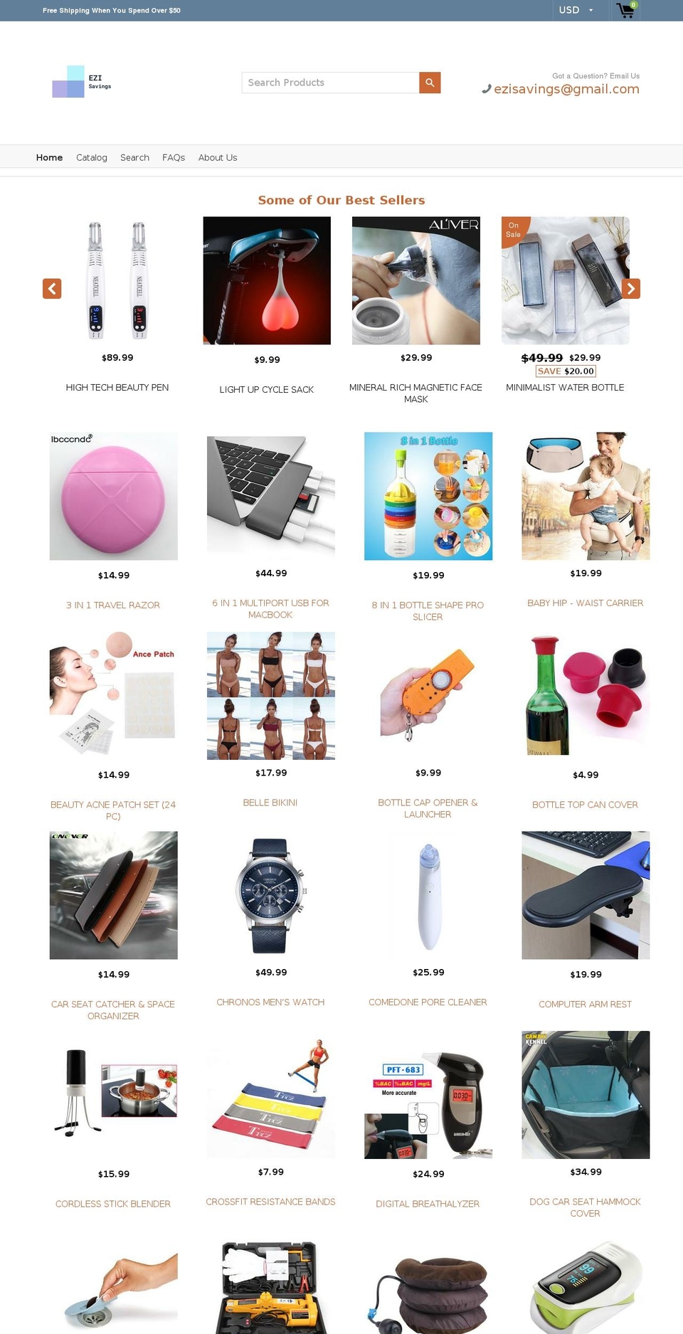 ezisavings.com — Shopify storefront screenshot