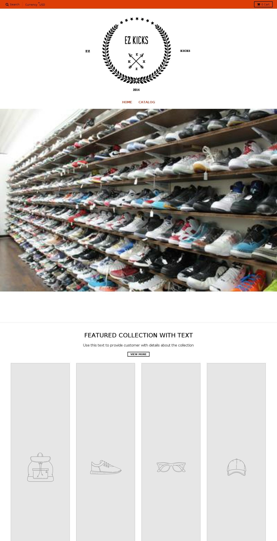 ezkicksonline.com — Shopify storefront screenshot