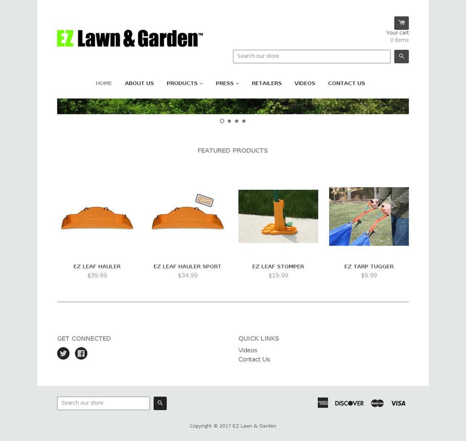 ezlawnandgarden.com shopify website screenshot