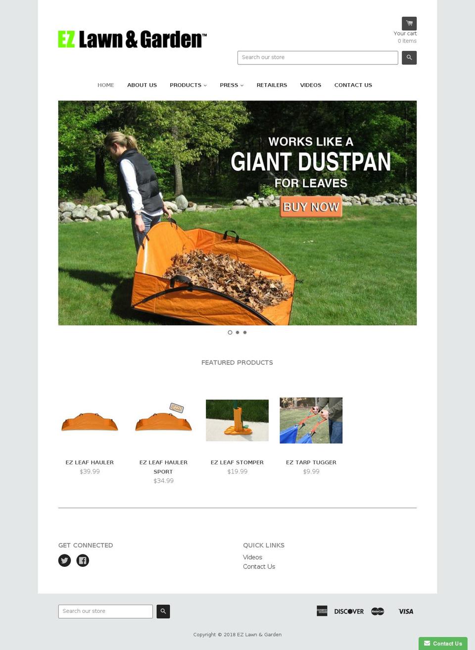 ezleafbagger.com — Shopify storefront screenshot