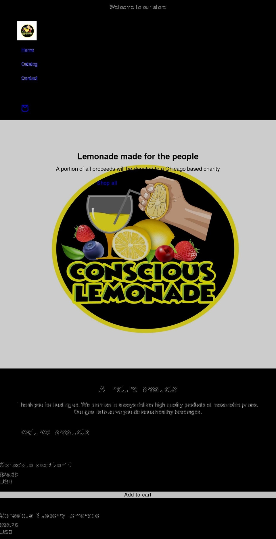 ezlemonade.com shopify website screenshot