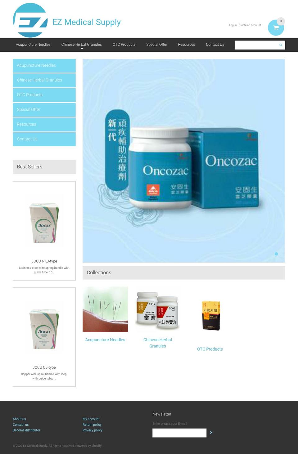 ezmdsupply.com shopify website screenshot