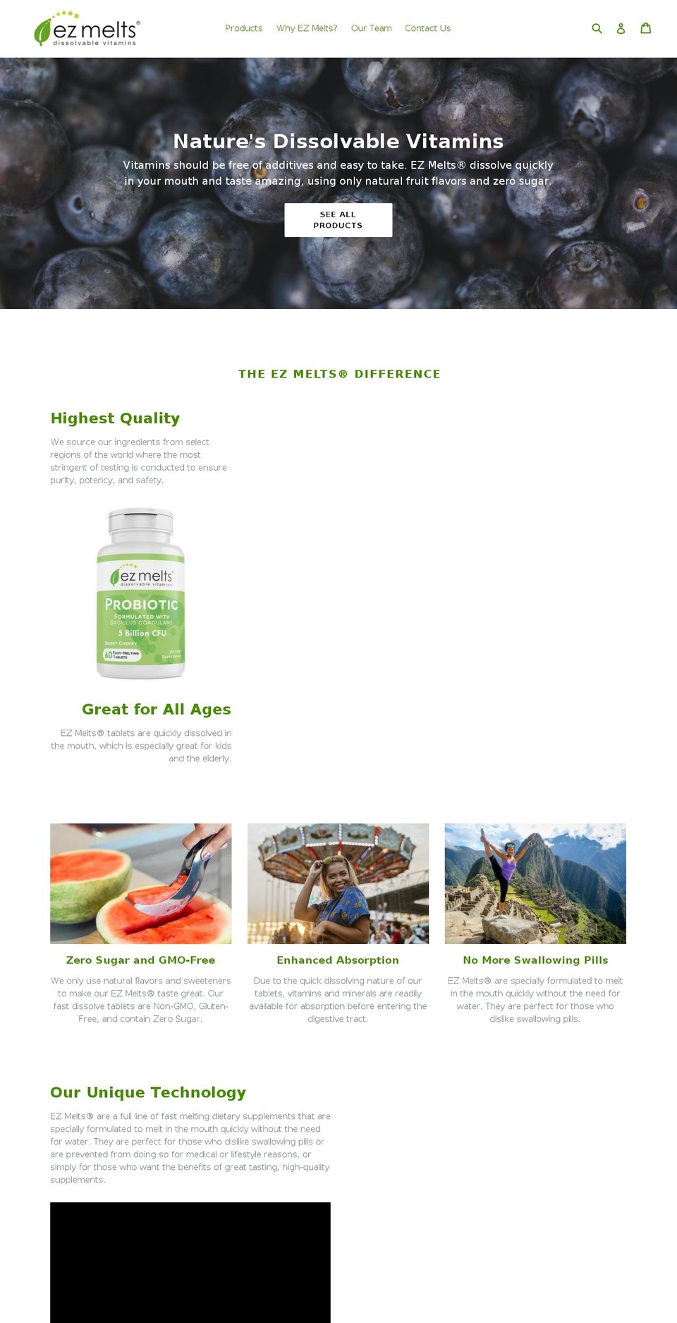 ezmelt.com — Shopify storefront screenshot