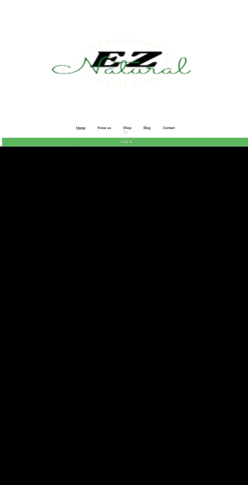 eznaturalproducts.com shopify website screenshot