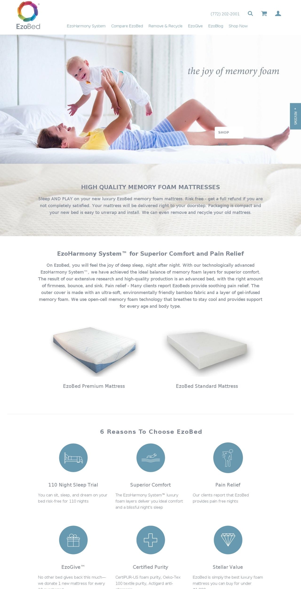 ezobed.com — Shopify storefront screenshot