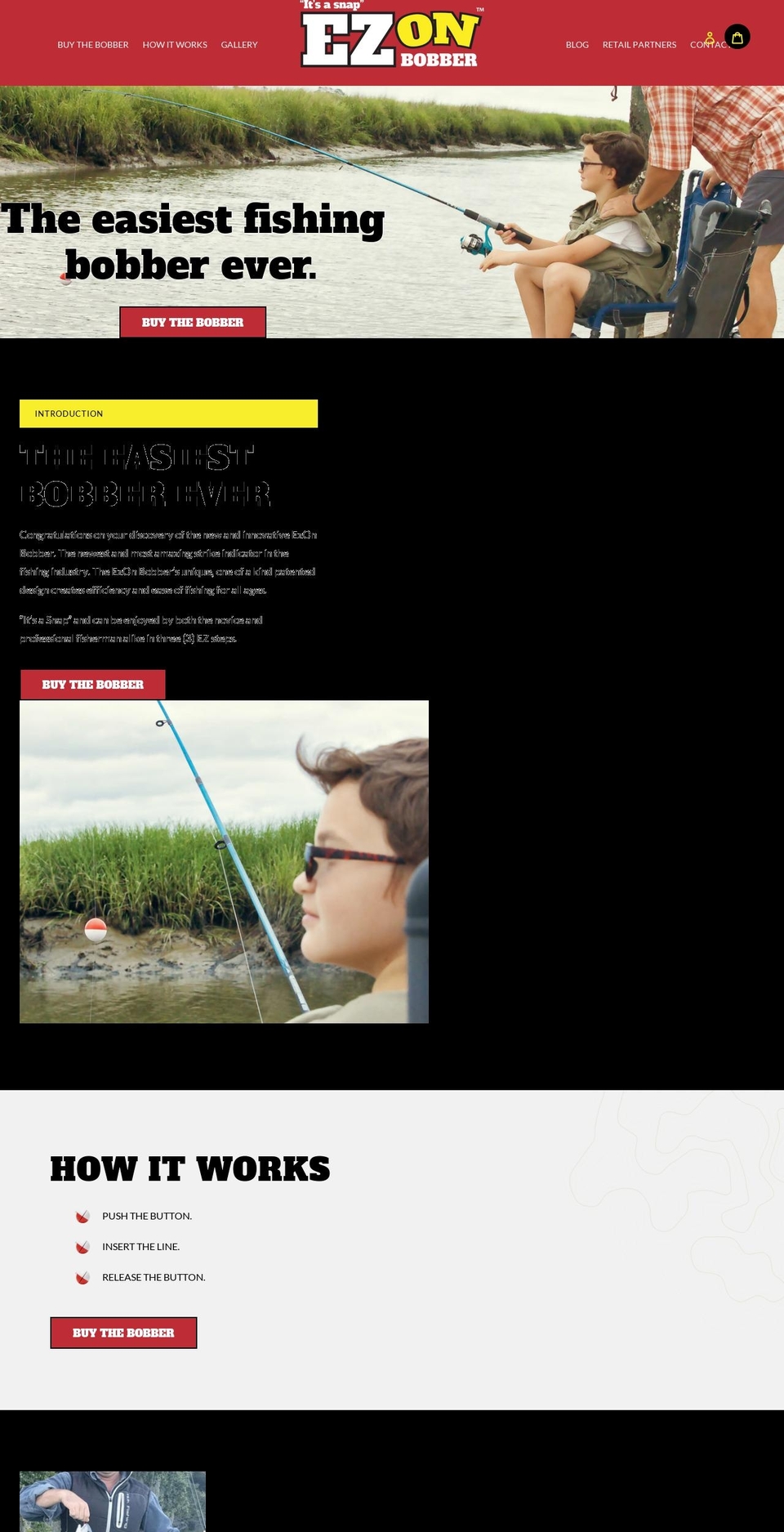 ezonbobber.com shopify website screenshot