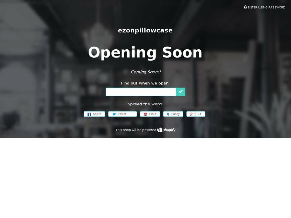 ezonpillowcase.com shopify website screenshot