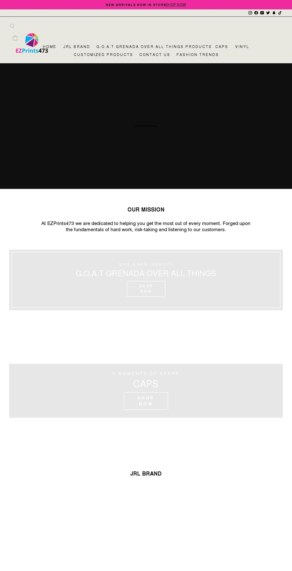 ezprints473.com shopify website screenshot