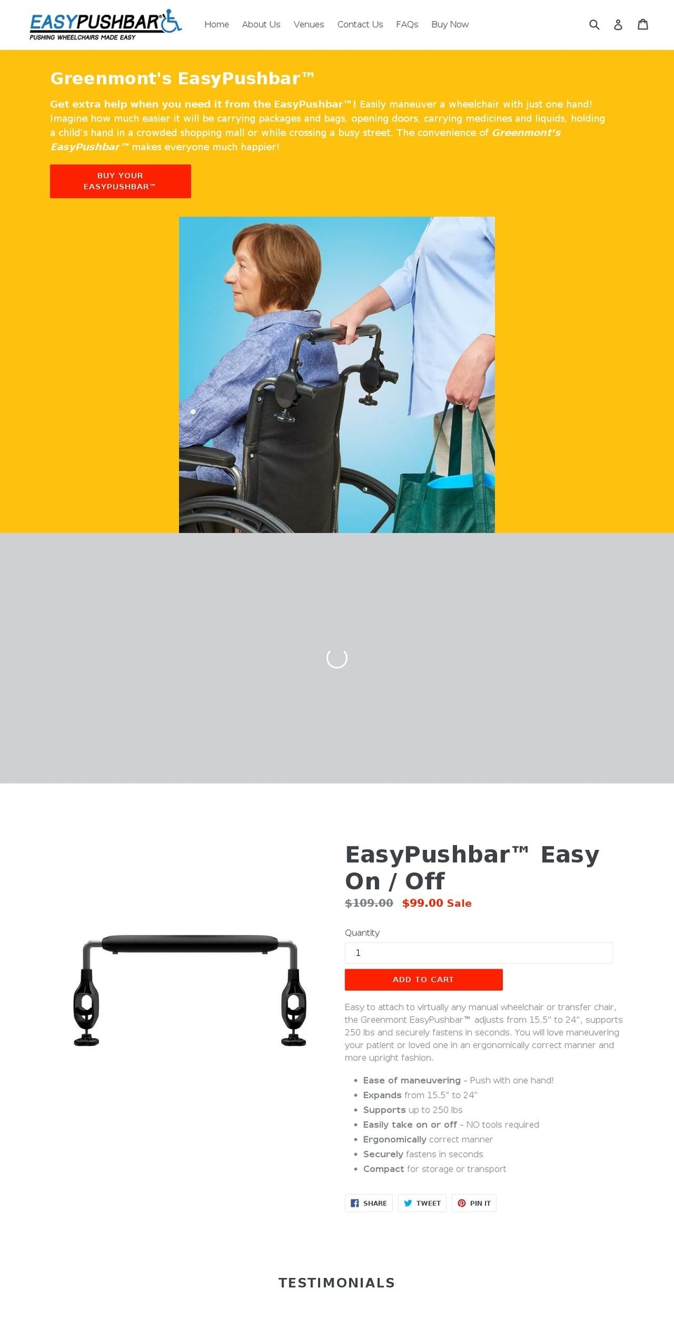ezpushbar.com shopify website screenshot