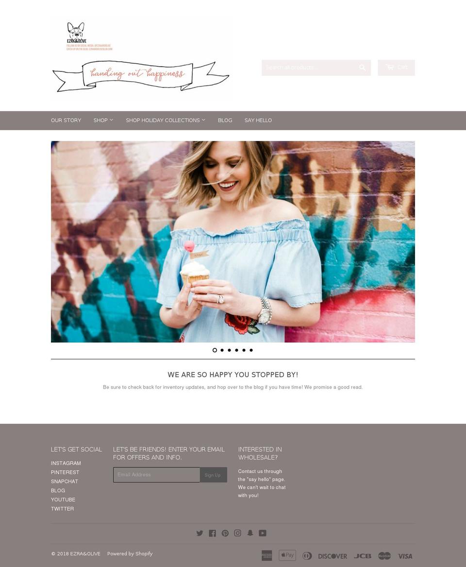 ezraandolive.com shopify website screenshot