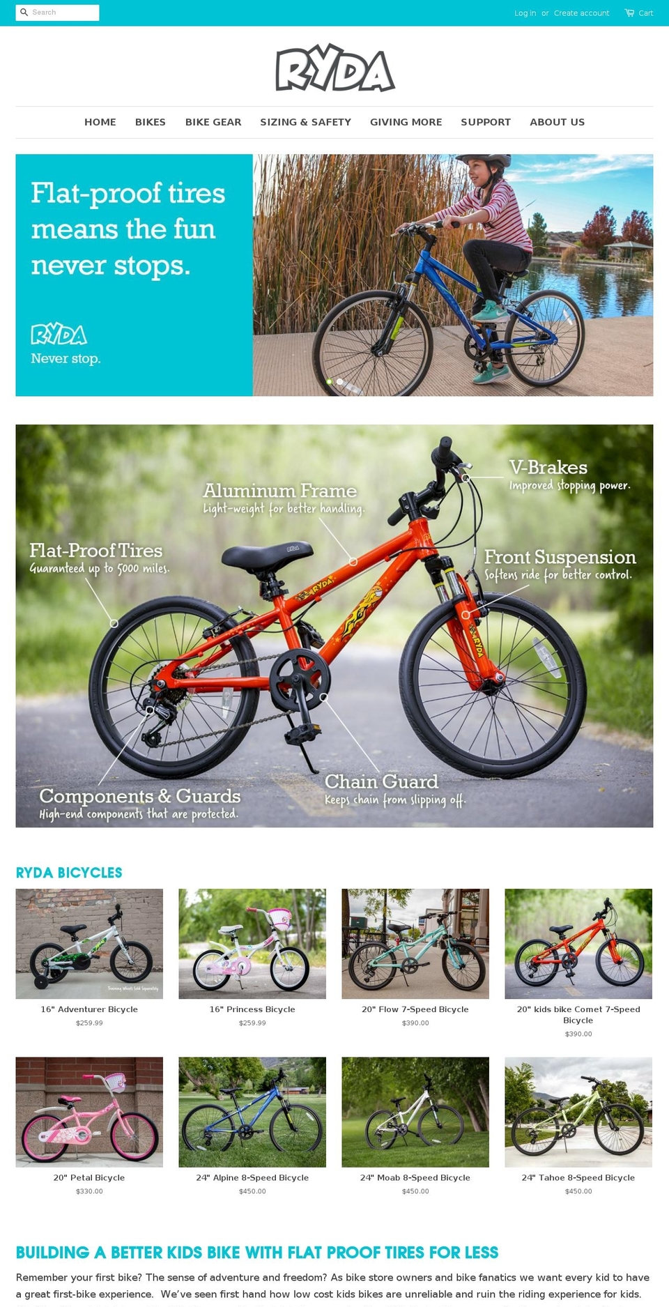 ezrabikes.com — Shopify storefront screenshot