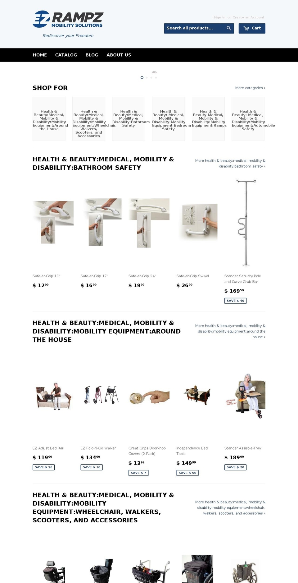 ezrampz-shop.com — Shopify storefront screenshot
